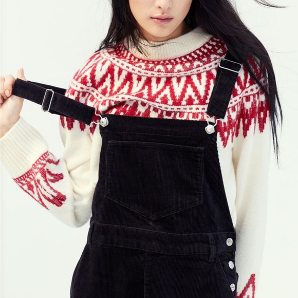 NWT H&M Jacquard-knit Fair Isle Nordic Sweater - Picture 3 of 7